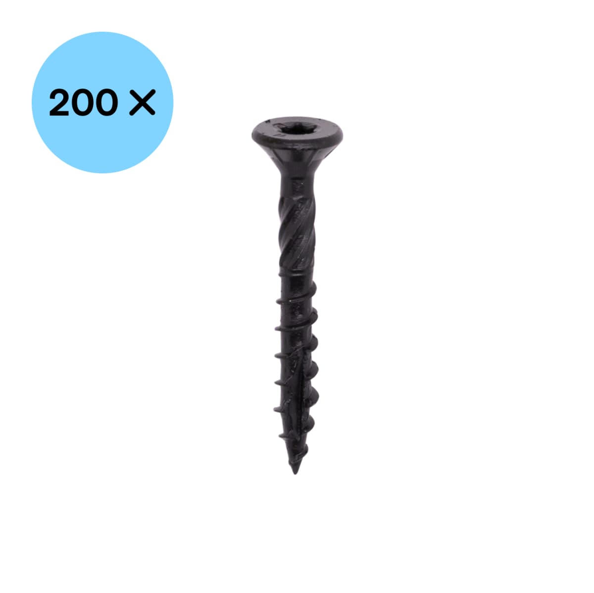 Woodies 61851448 Ultimate Blackline Spaanplaatschroef Shield - TX25 - 5.0 X 60/35mm - Platverzonken Kop - Deeldraad - Gecoat (200st) thumbnail 2