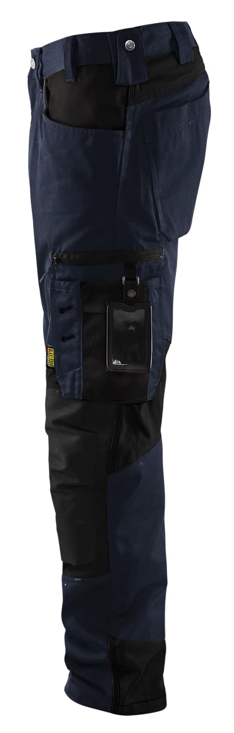 Blåkläder 1556 Werkbroek Zonder Spijkerzakken - Donker Marineblauw/zwart - Maat 50 (M) thumbnail 3