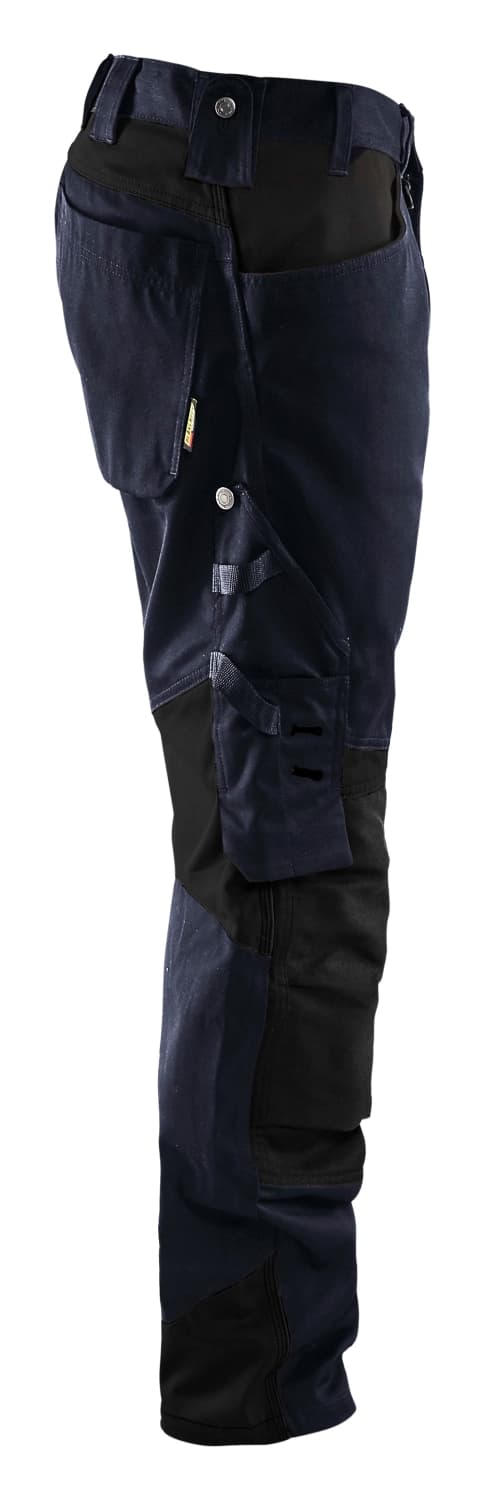 Blåkläder 1556 Werkbroek Zonder Spijkerzakken - Donker Marineblauw/zwart - Maat 50 (M) thumbnail 4