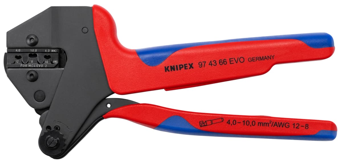 Knipex 97 43 66 EVO MC4 EVO2 Krimptang Voor Verwisselbare Krimpprofielen thumbnail 2