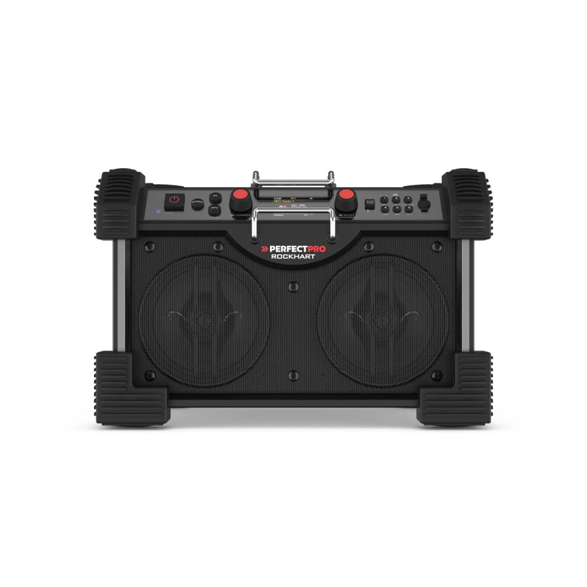 PerfectPro ROCKHART RH4 Bouwradio - FM RDS / DAB+ - AUX-in - Bluetooth - Oplaadbaar (ingebouwde Lithium Accu)