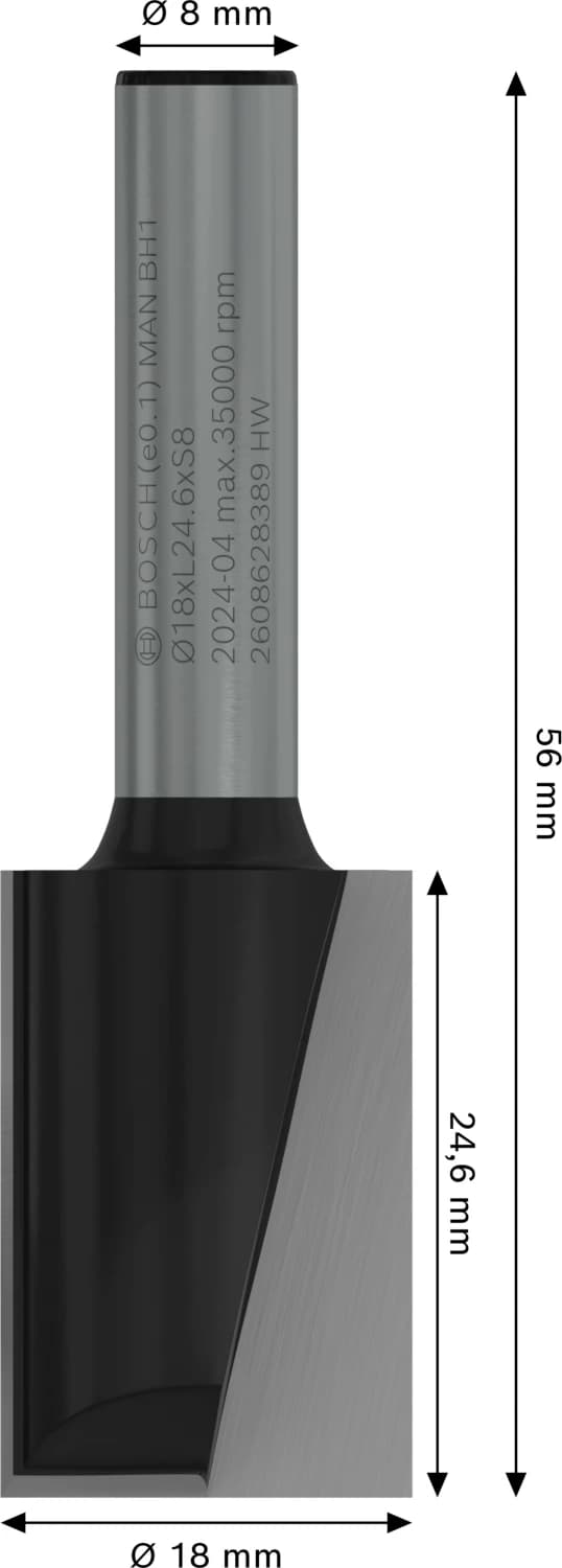 Bosch 2608628389 Vingerfrees - 2 Snijvlakken - Hardmetaal - 18x25mm thumbnail 4
