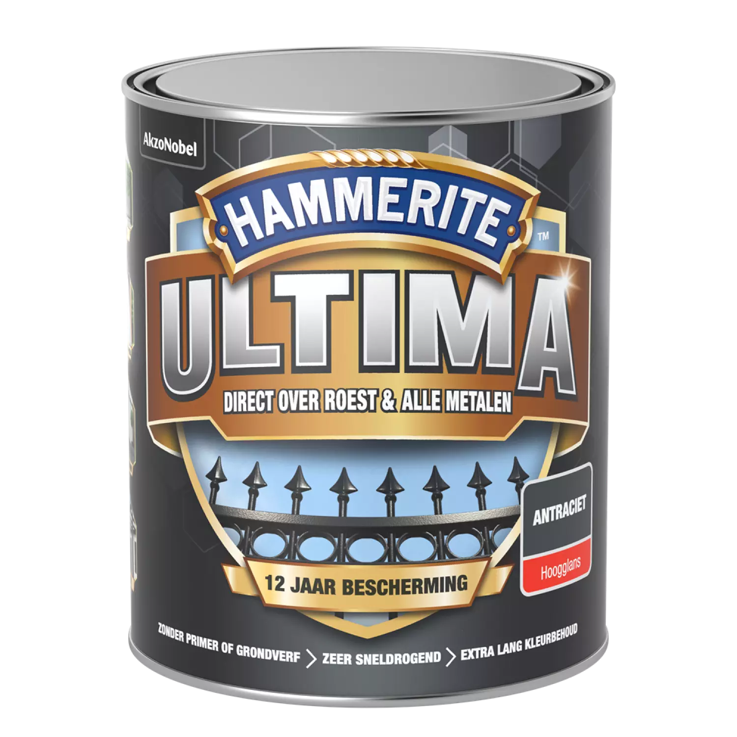 Hammerite Ultima Hoogglans - Antraciet - 0,75L