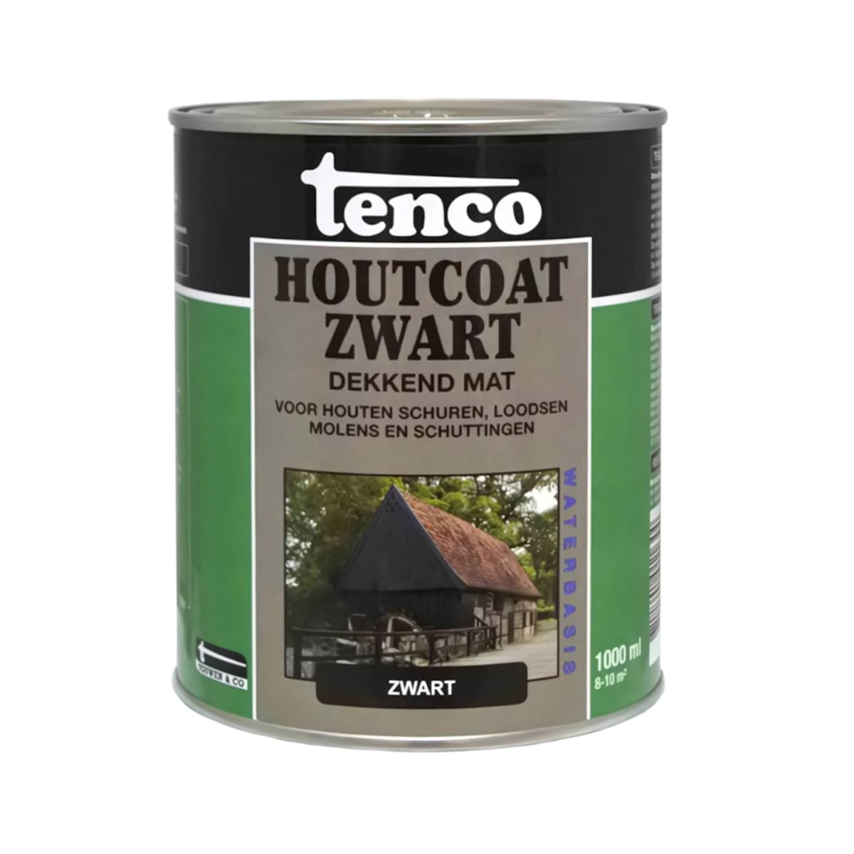 Tenco Houtcoat Mat - Zwart - 2,5L