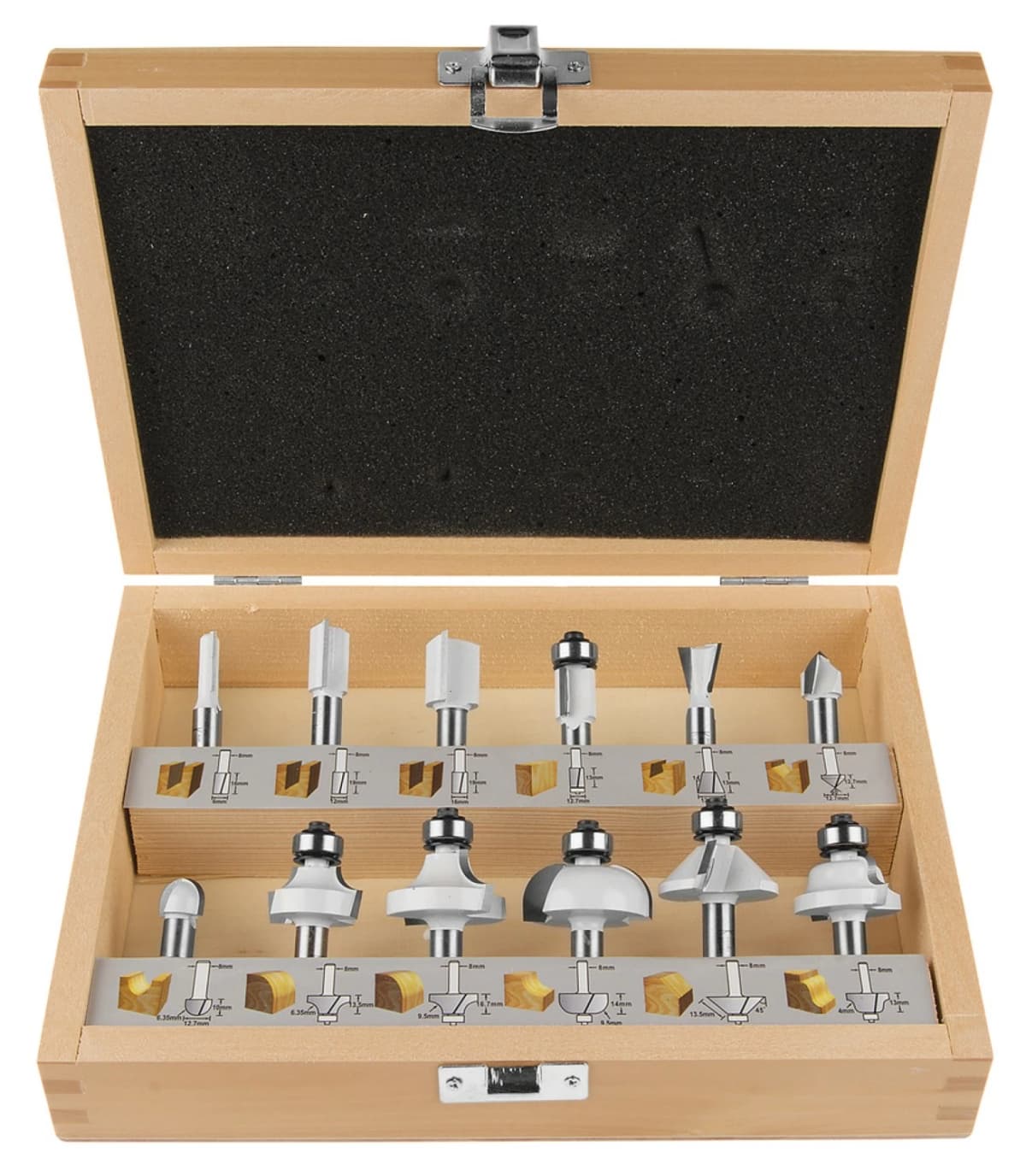 Makita D-53556 12-delige Freesset - 8mm