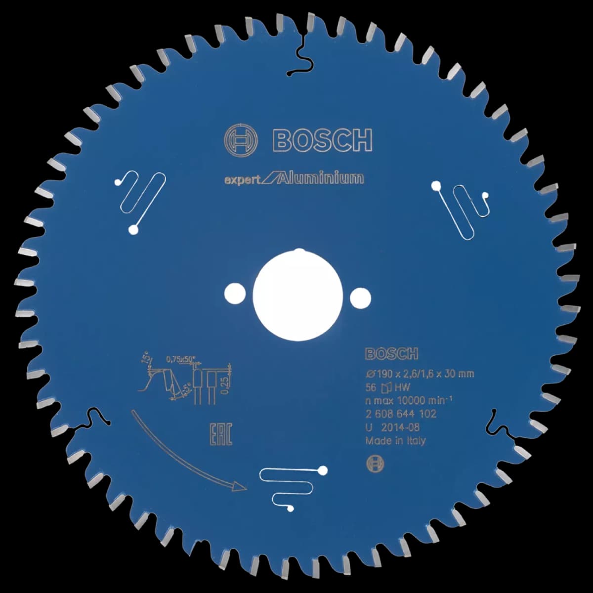 Bosch 2608644102 Expert Cirkelzaagblad - 190 X 30 X 56T - Aluminium - Carbide