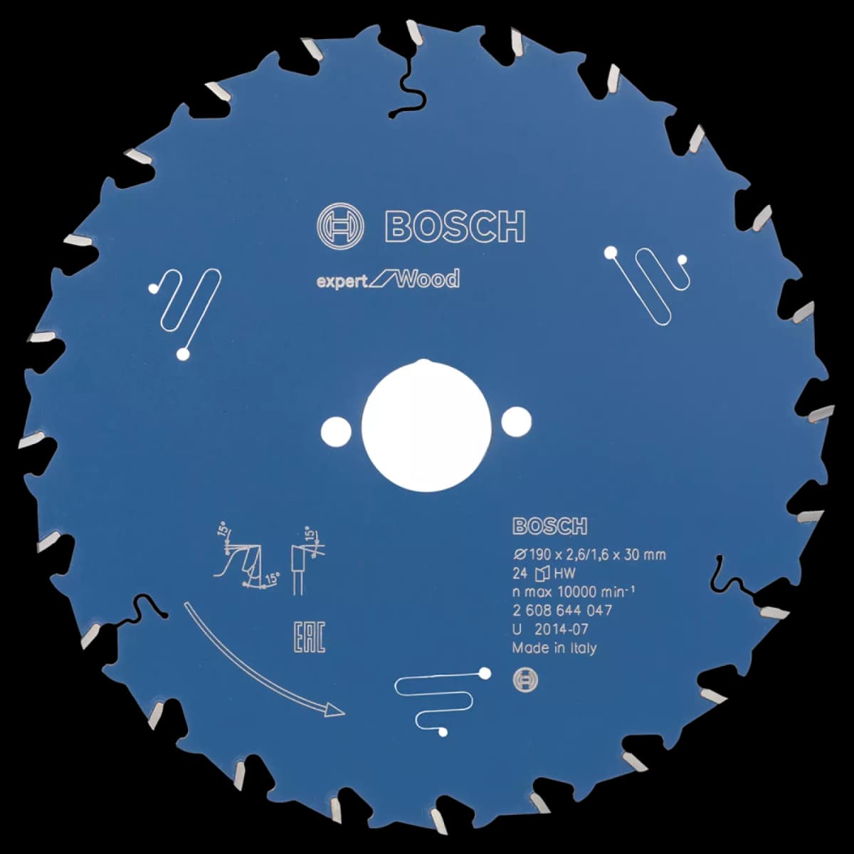 Bosch 2608644047 Expert Cirkelzaagblad - 190 X 30 X 24T - Hout - Carbide