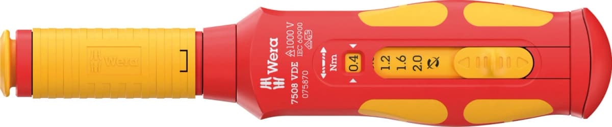 Wera 05075870001 7508 VDE Kraftform Safe-Torque Speed Draaimomentschroevendraaier - 0,4-2,0 Nm