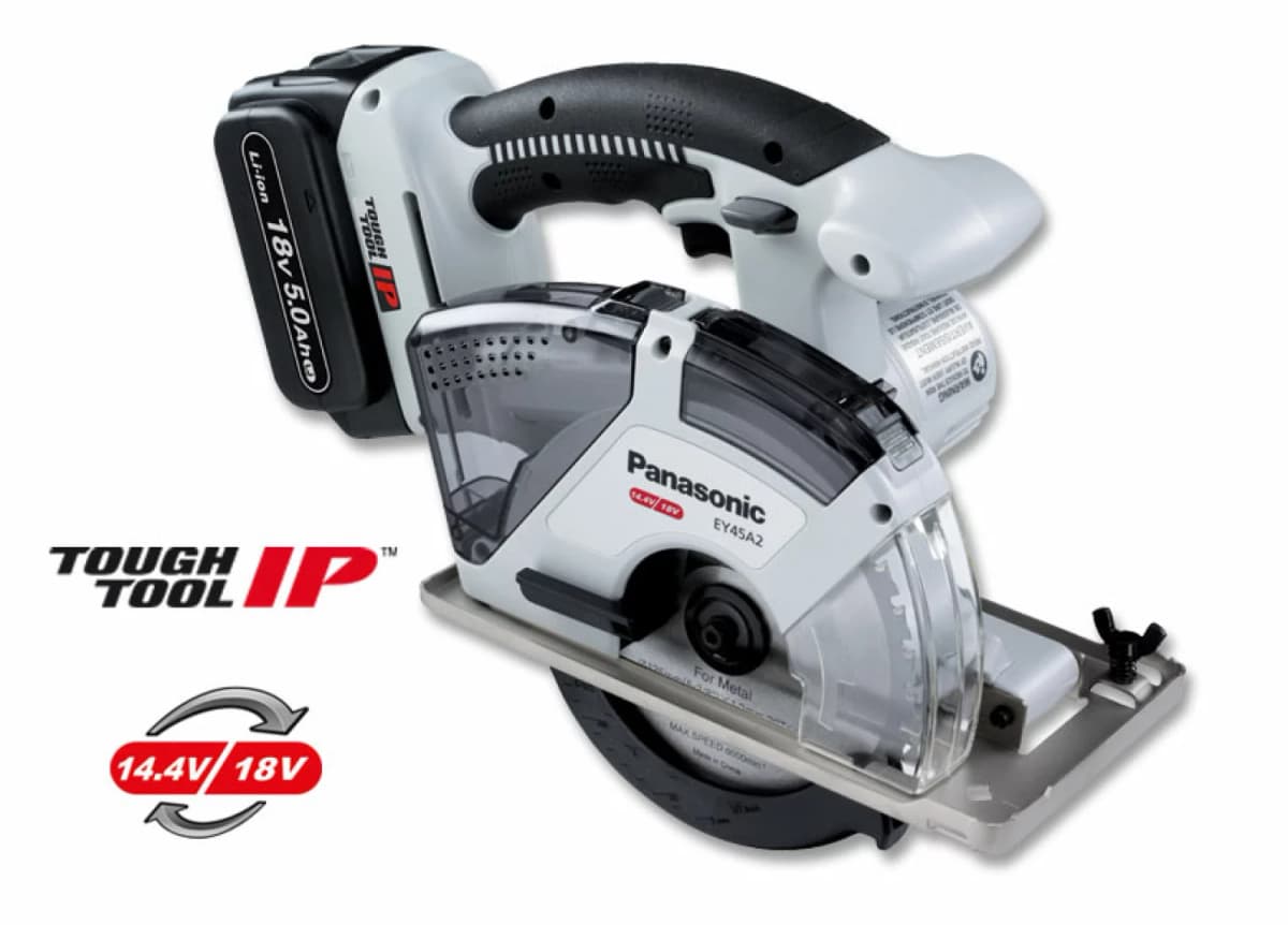 Panasonic EY45A2XW 14.4V / 18V Li-Ion Accu Cirkelzaag Body - 135mm - Hout thumbnail 2