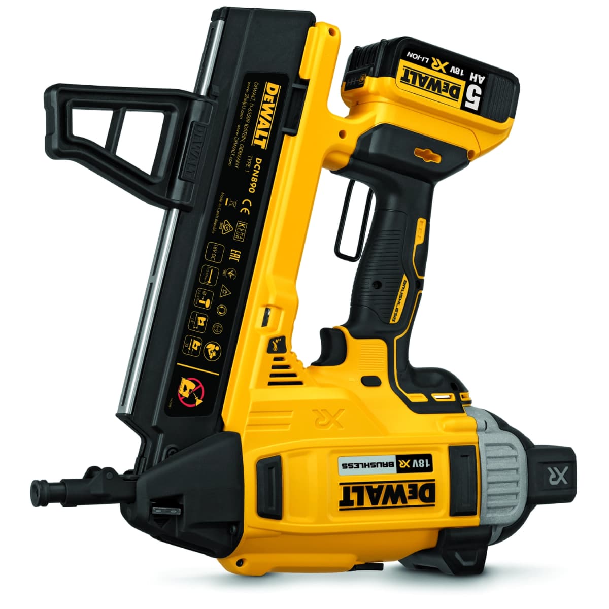DeWALT DCN890N-XJ 18V Li-ion XR Accu Betontacker Body - Koolborstelloos thumbnail 2
