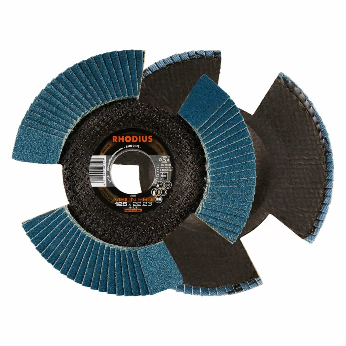Rhodius 210633 Vision Pro PROline Ll Lamellenslijpschijf 125x22,23 (10 St) K80