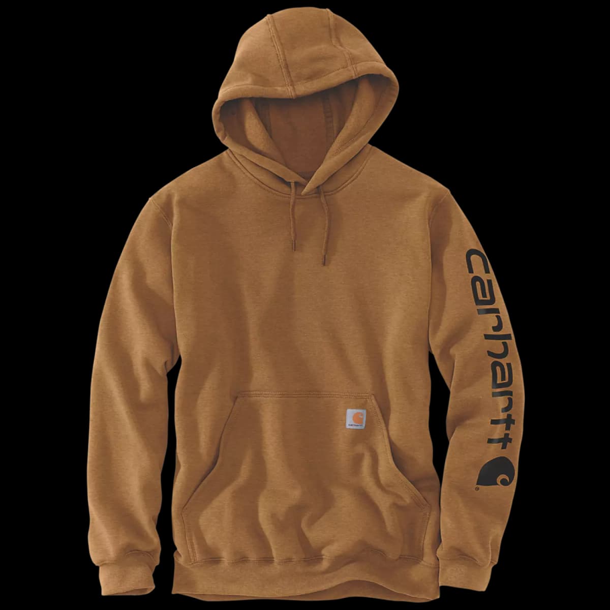 Carhartt Sleeve Logo Hooded Sweatshirt Carhartt Brown - M