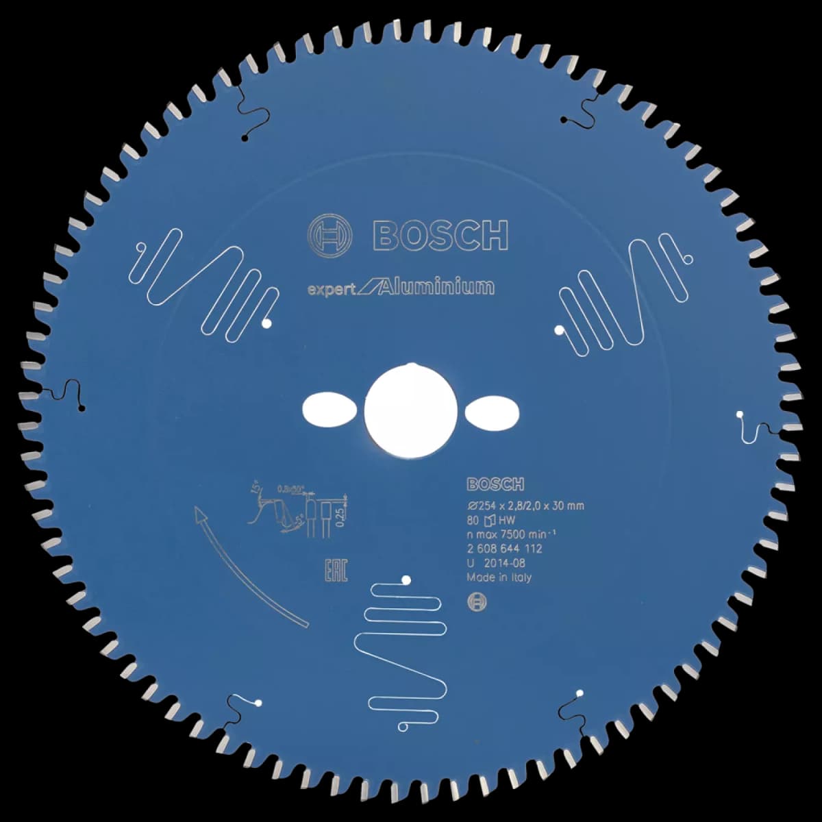 Bosch 2608644112 Expert Cirkelzaagblad - 254 X 30 X 80T - Aluminium - Carbide