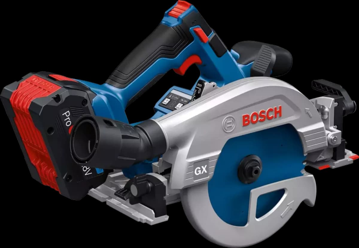 Bosch GKS 18V-57-2 GX 18V Accu Cirkelzaag Body Inclusief FSN X 440 Geleiderail - 165mm thumbnail 3