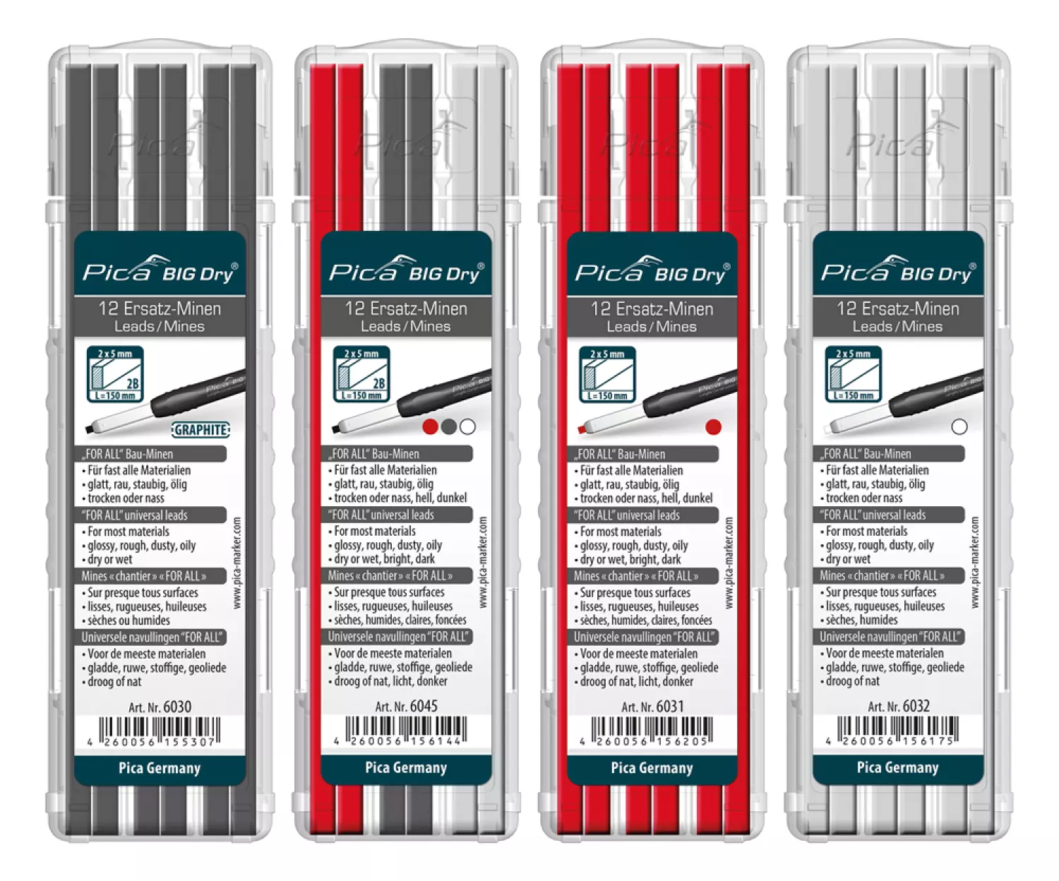 Pica 6030 BIG Dry Navulling - Grafiet (12st) thumbnail 3