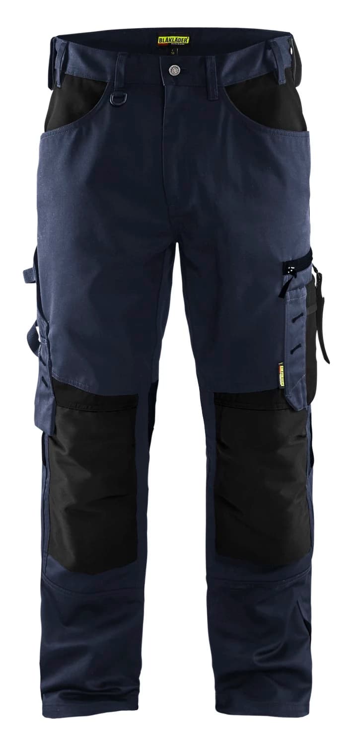 Blåkläder 1556 Werkbroek Zonder Spijkerzakken - Donker Marineblauw/zwart - Maat 58 (XXL)