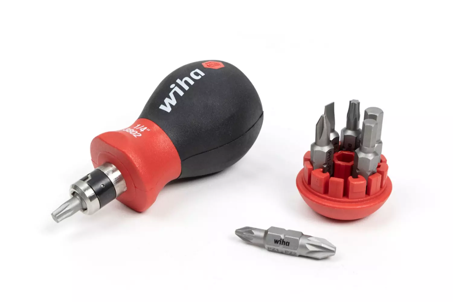 Wiha 3801-01 Magazijnbithouder Stubby - Met 6 Sleuf/PH Bits thumbnail 3