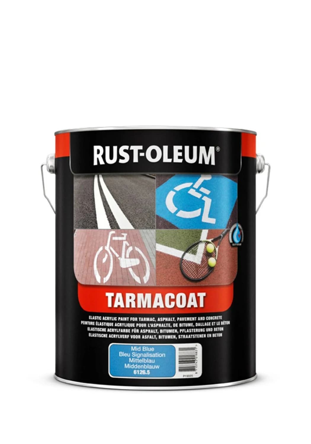 Rust-Oleum Tarmacoat Wegenverf - RAL 3020 Verkeersrood - 5L