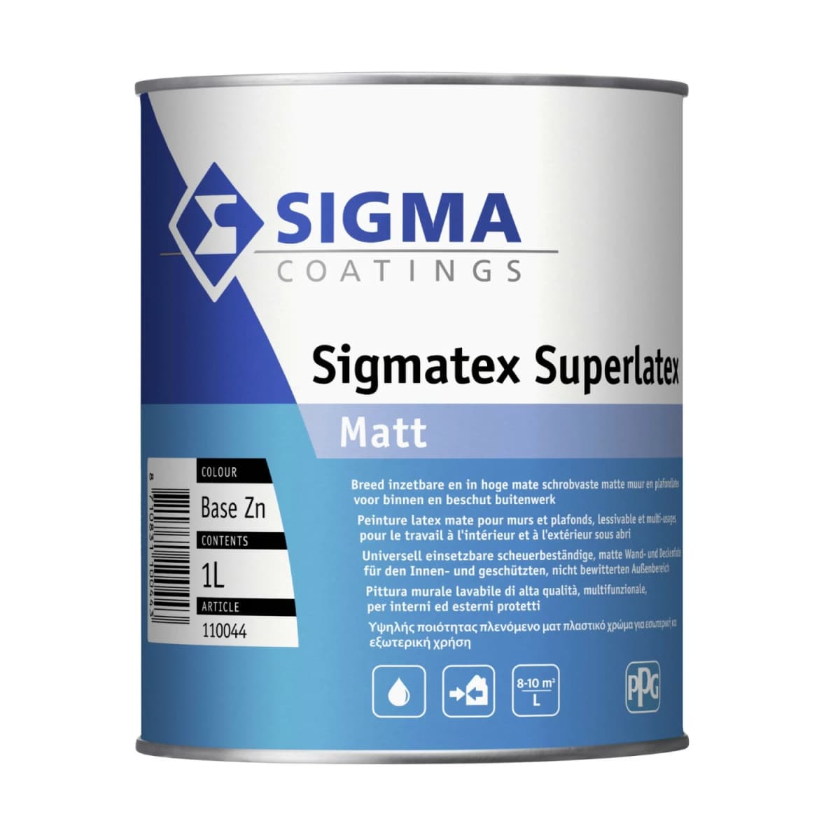 Sigma Sigmatex Superlatex Matt - Op Kleur Gemengd - 1L - Muurverf