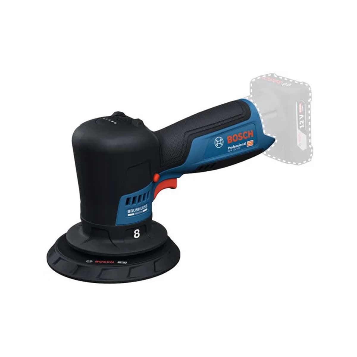 Bosch GPX 12V-125 12V Accu Excentrische Polijstmachine - 125mm