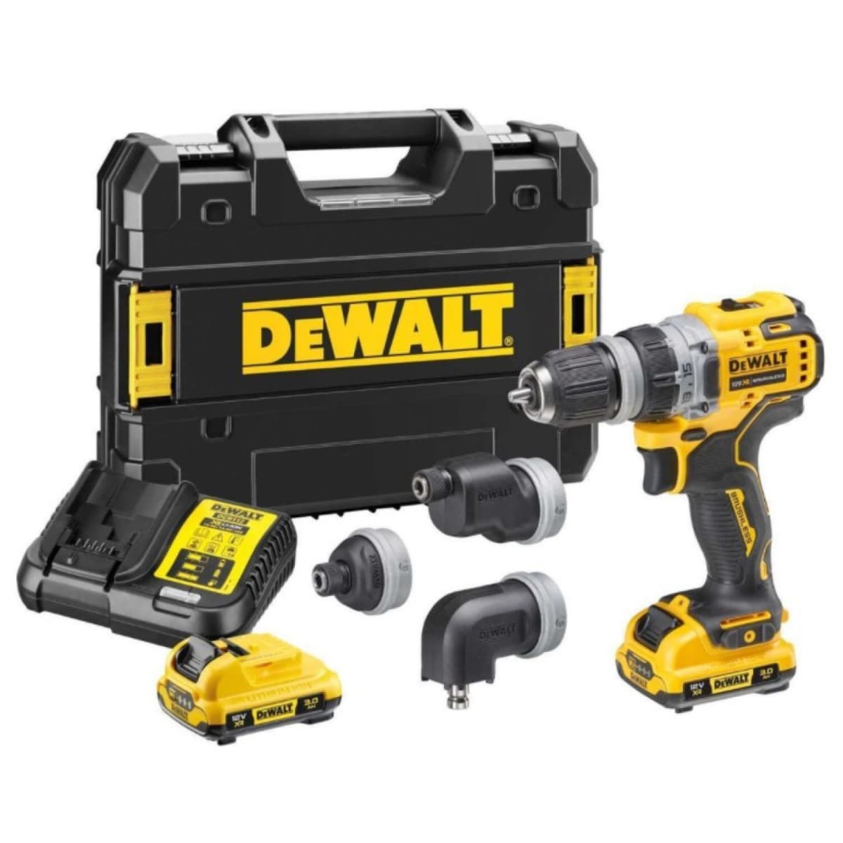 DeWALT DCD703L2T 12V Li-ion XR Accu Boor-/schroefmachine Set (2x 3.0Ah) Multi-head In TSTAK - 57Nm