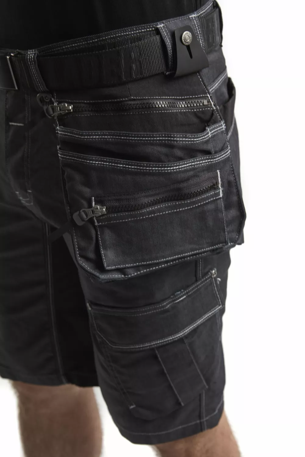 Blåkläder X1900 Werkbroek Kort Denim Stretch 1992 - Zwart - Maat 50 (M) thumbnail 4