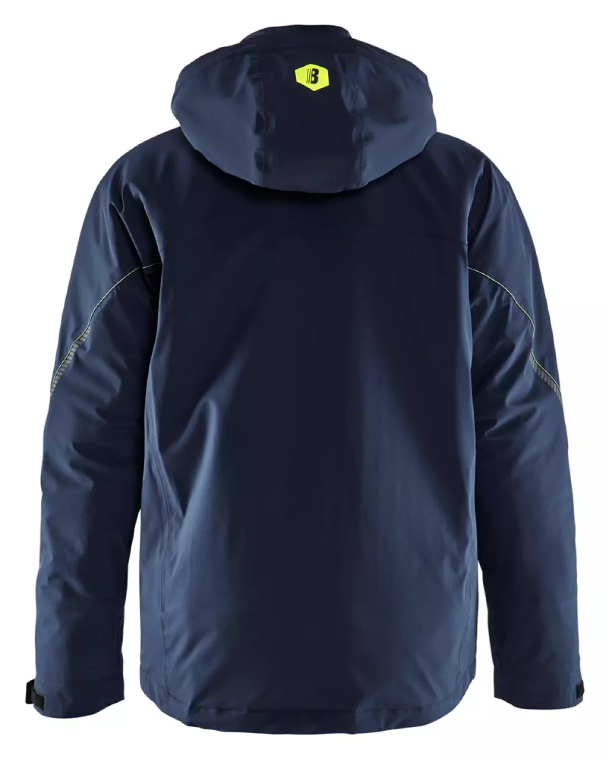 Blåkläder 4484 Lichtgewicht Winterjas 4-weg Stretch - Donker Marineblauw/High Vis Geel - L thumbnail 2