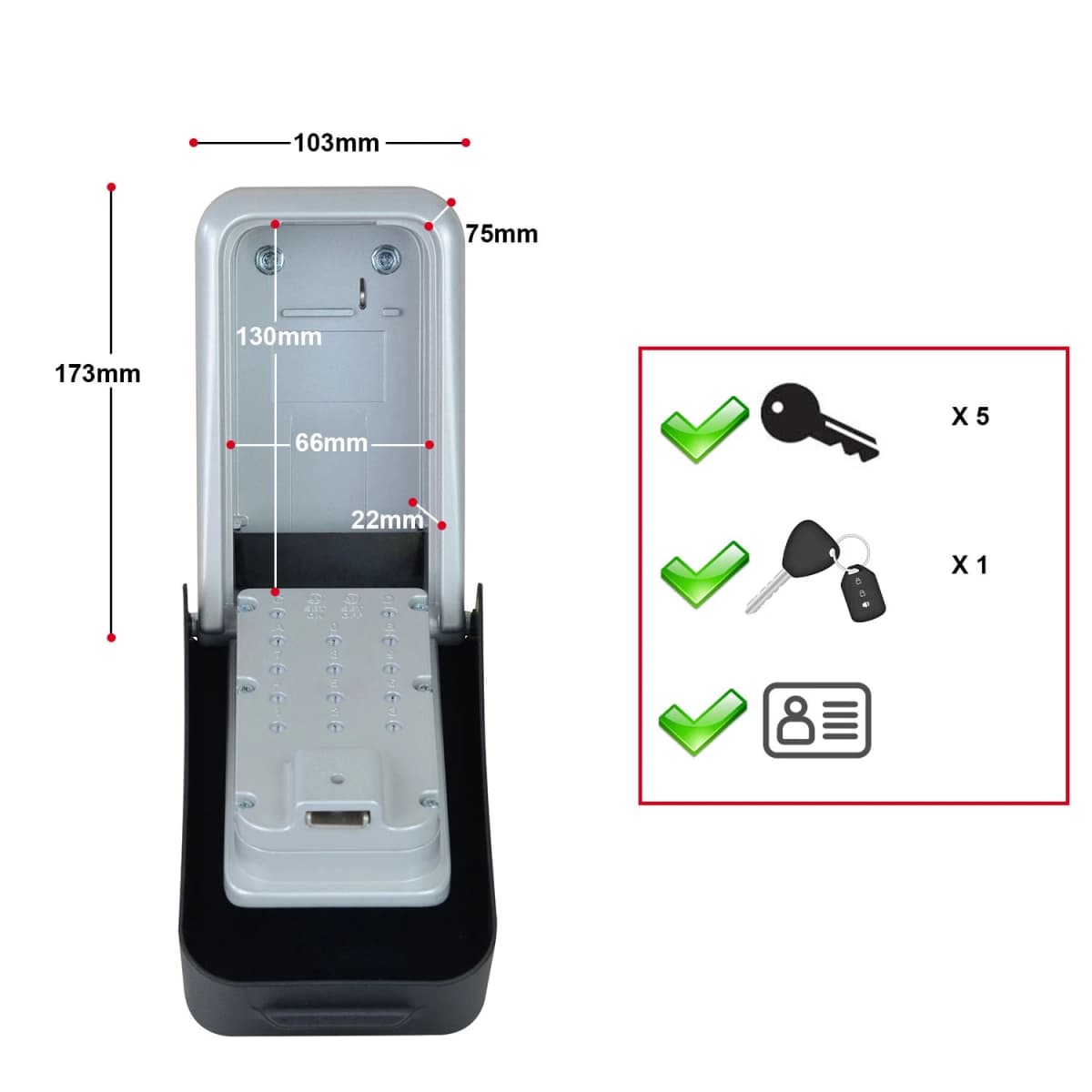 Master Lock 5426EURD Select Access® Groepsvergrendelingskast Voor Sleutels - Extra Groot thumbnail 2