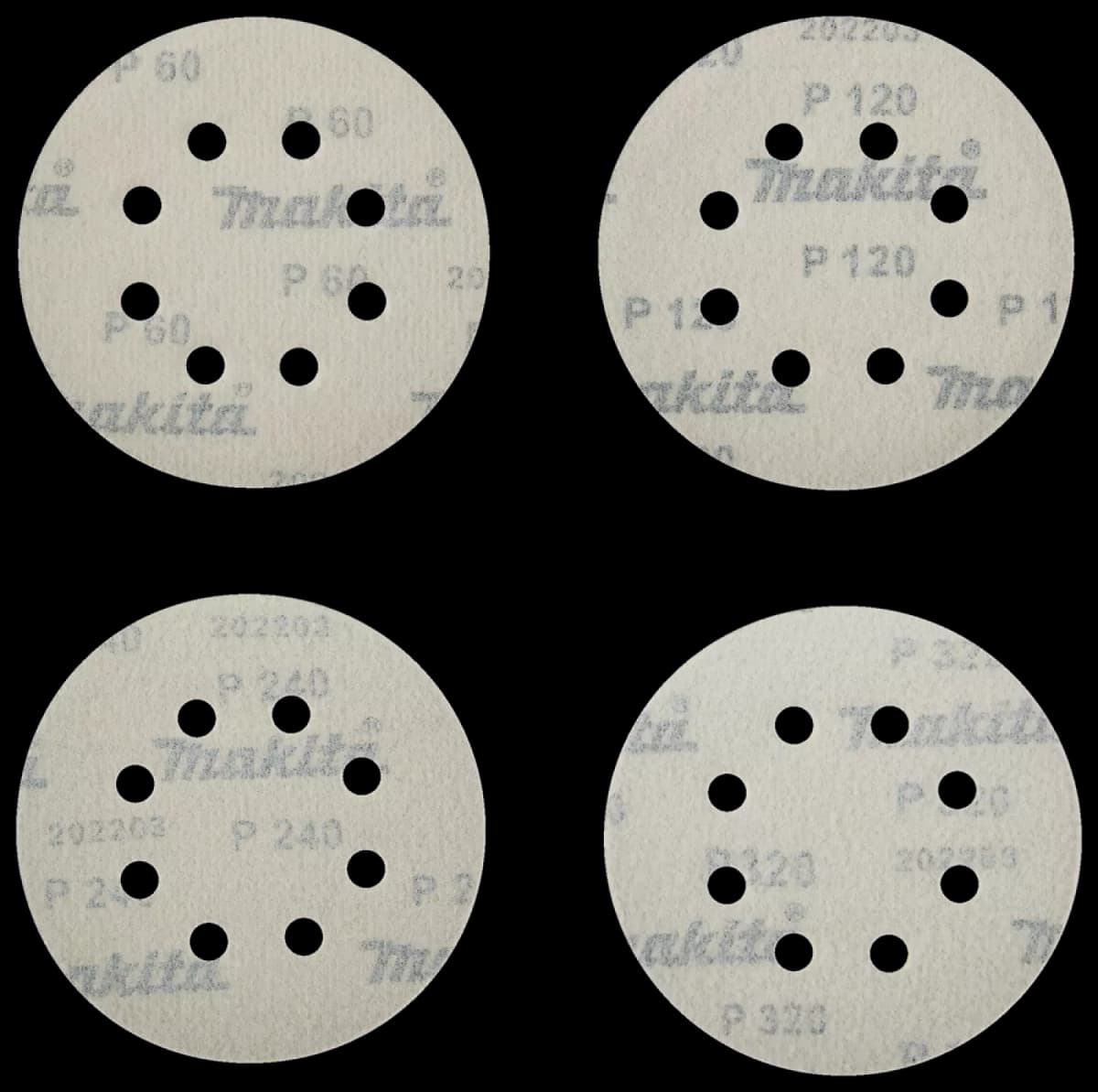 Makita D-77229 Schuurschijfset - 125mm (20 St) K60 - K120 - K240 - K320 thumbnail 3