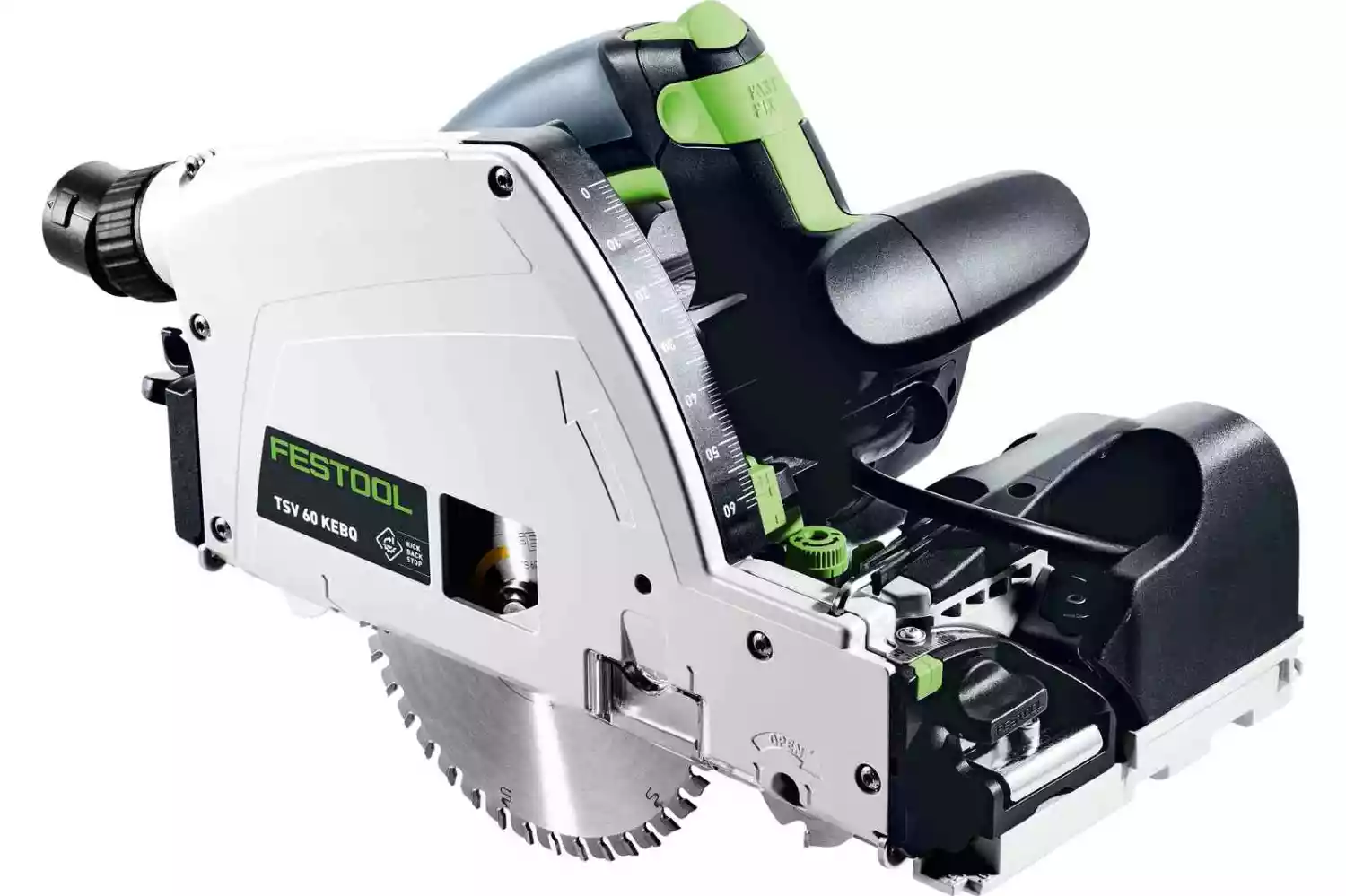 Festool TSV 60 KEBQ-Plus Invalzaag Met Voorritsfunctie Incl, Cirkelzaagblad In Systainer - 1500W thumbnail 2