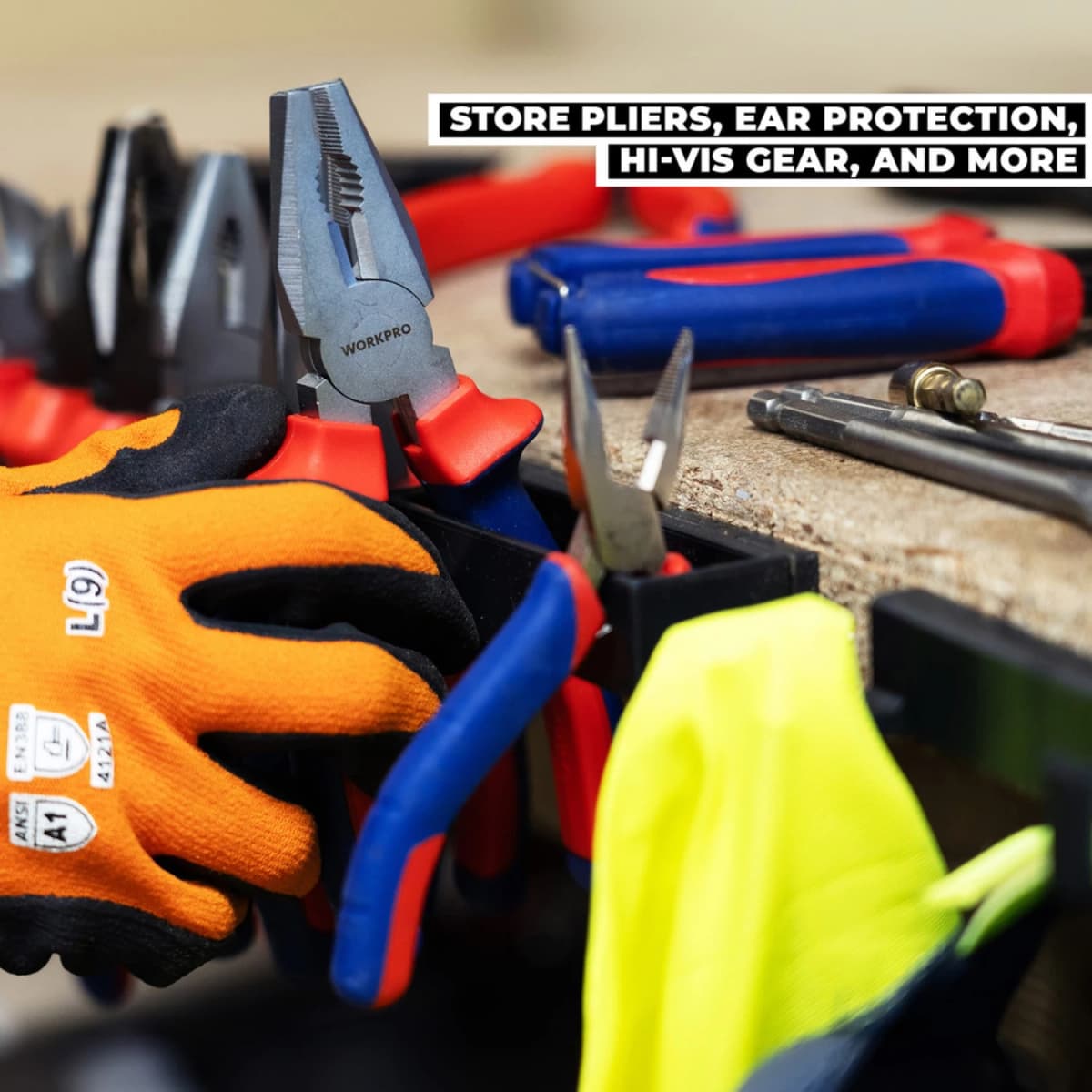 StealthMounts WH-BLK-HODT-4 Wandhouder Set Voor Gereedschappen - Zwart - 4 Stuks thumbnail 2