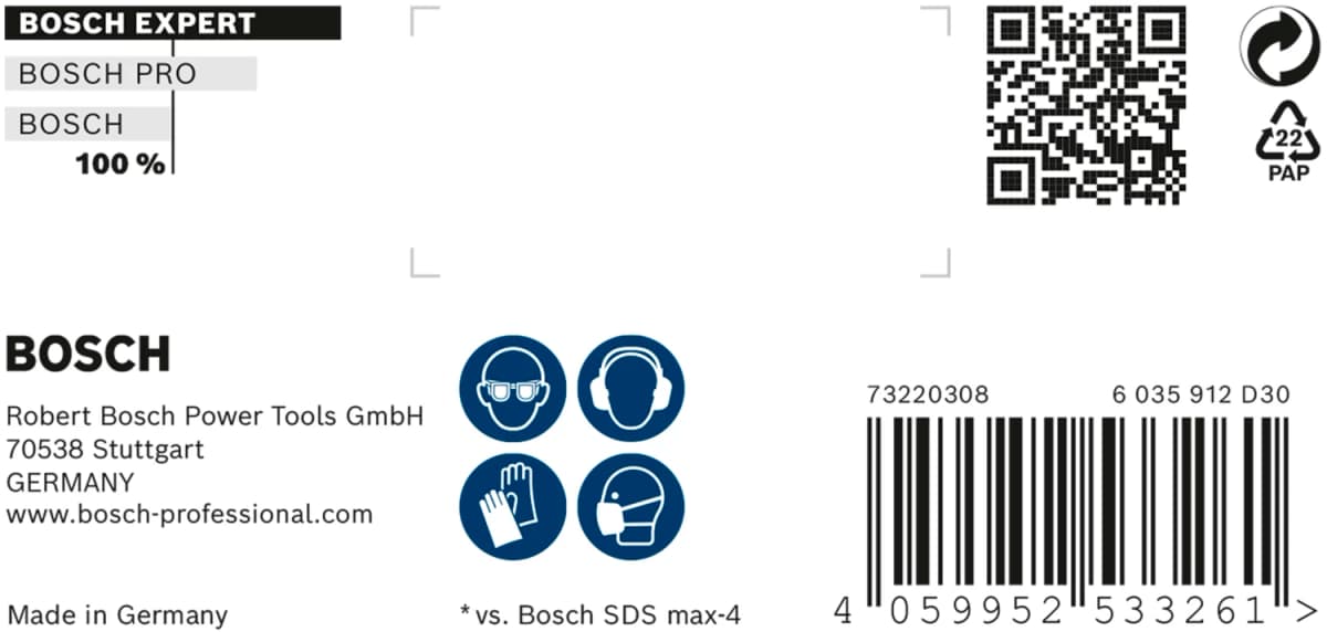 Bosch 2608900252 EXPERT Hamerboor SDS Max-8X - 30x200x320mm thumbnail 3