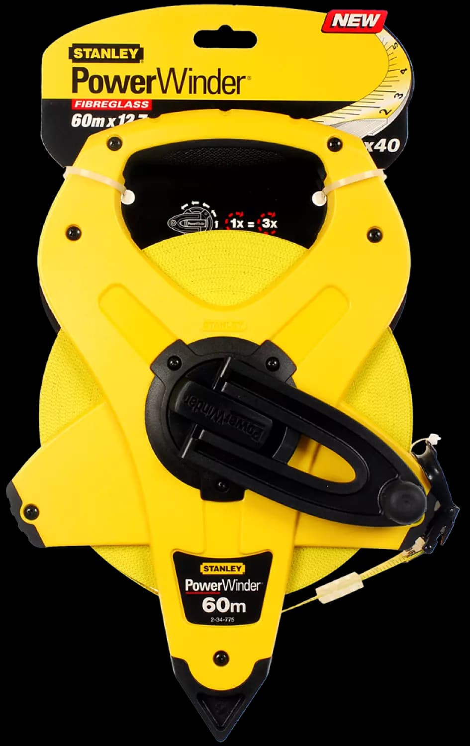 Stanley 2-34-775 Powerwinder Landmeter Fiberglas - 60m - 12,7mm thumbnail 2