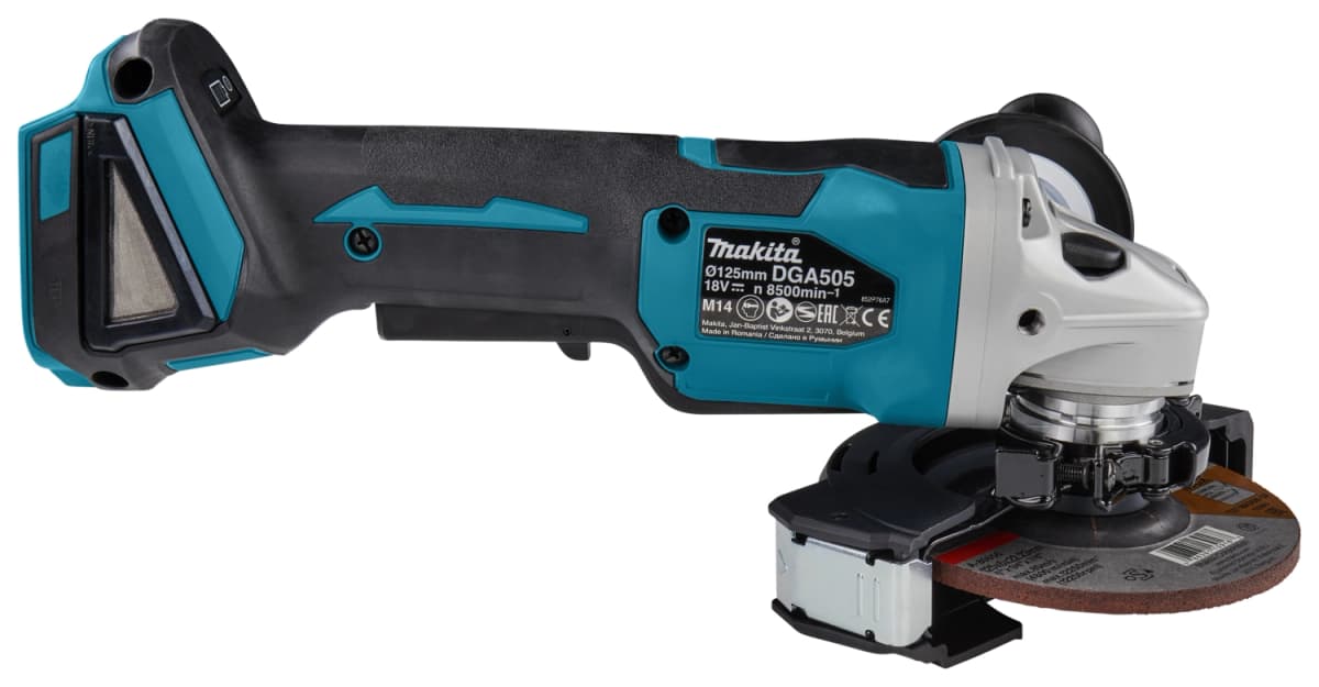 Makita DGA505ZJ 18V Li-Ion Accu Haakse Slijper Body In Mbox - 125mm - Koolborstelloos - Softstart thumbnail 3