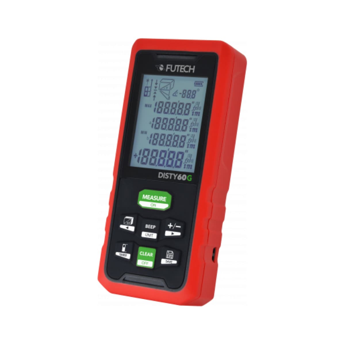 Futech Disty 60 Afstandsmeter - 60m - Groen - IP54