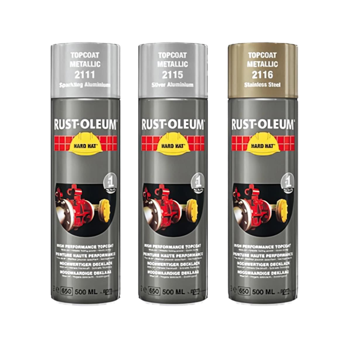 Rust-Oleum Hard Hat 2116 - Roestvrijstaal - 0,5L