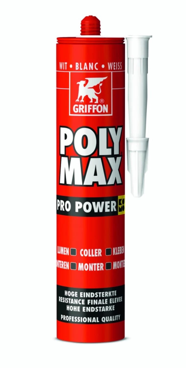 Griffon Poly Max Pro Power Montagelijm - Wit - 435gr