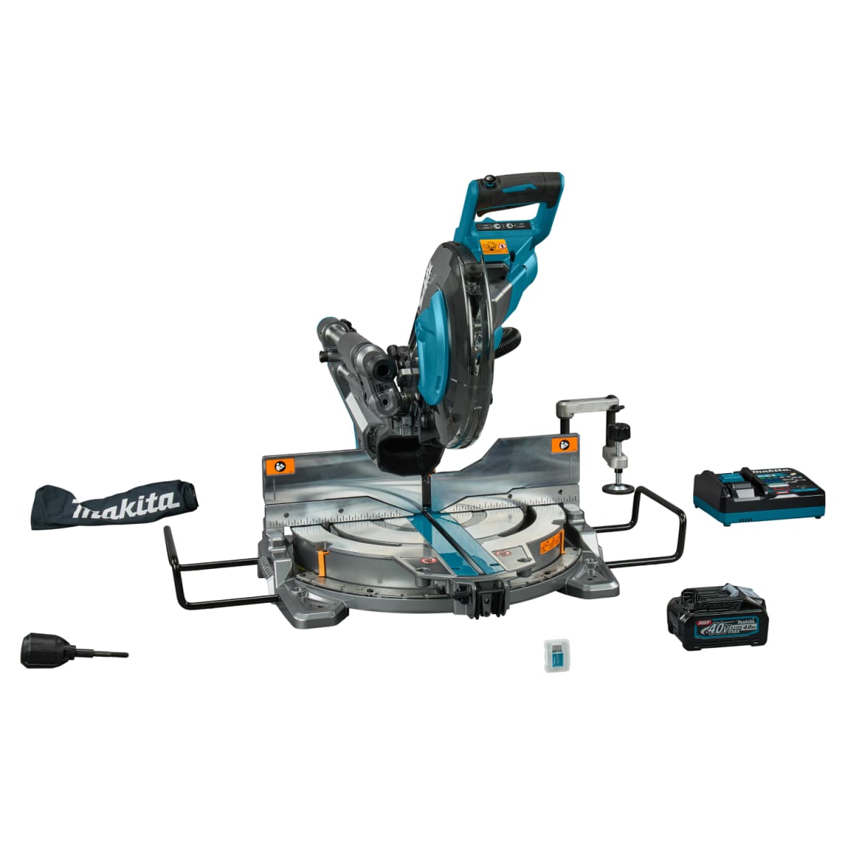 Makita LS004GM102 40V Max Li-Ion Accu Radiaal Afkortzaag (1x 4,0Ah) Incl. AWS Zender - 260mm