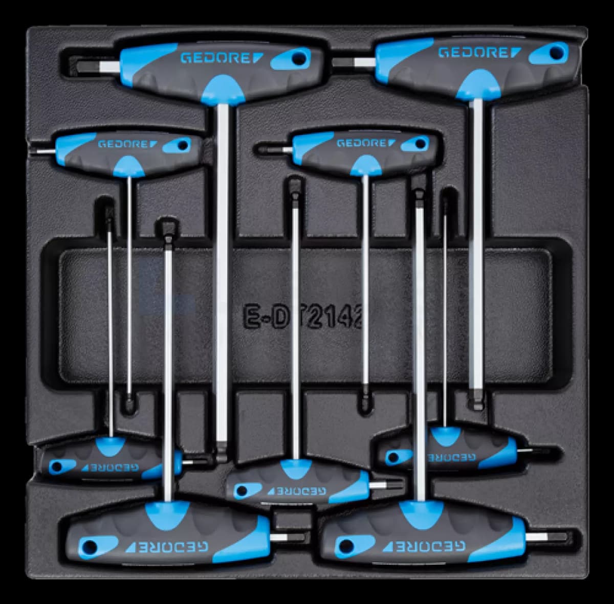 Gedore 1500 ES-DT 2142 9-delige Haakse Schroevendraaierset In 2/3 Gereedschapsmodule