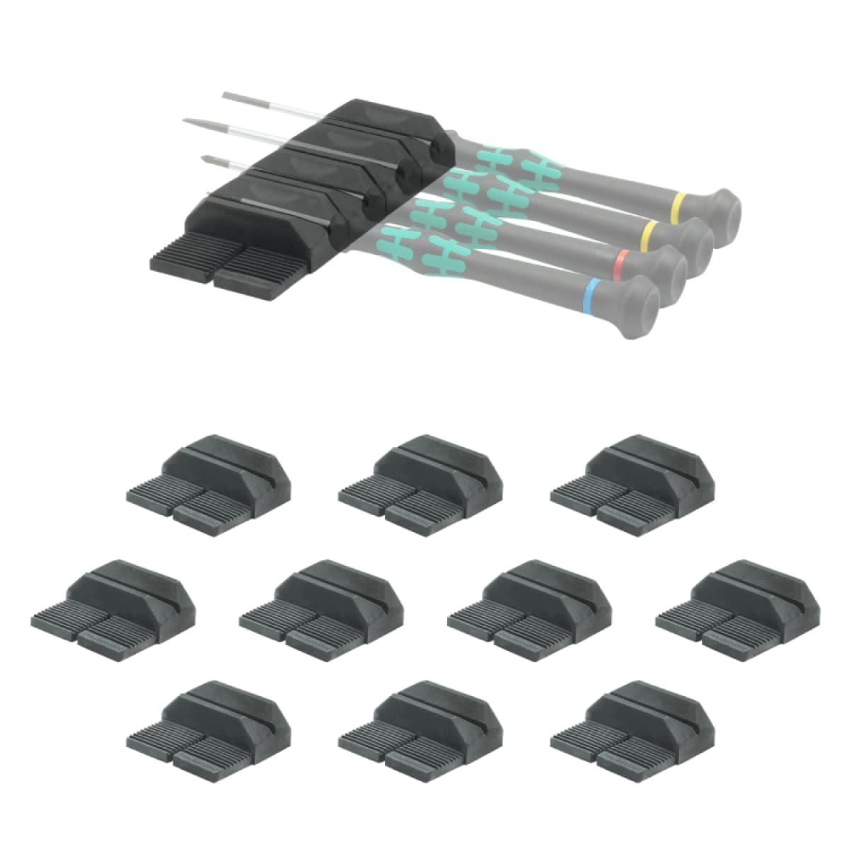 StealthMounts DHSP-SD-S-10 Drawer Hive Precisie Schroevendraaierhouder Voor Ladekast - Zwart - 10 Stuks