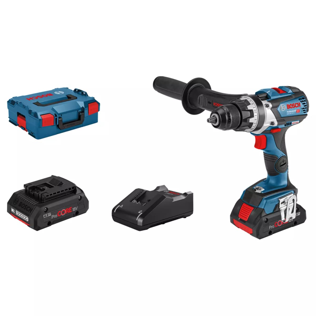 Bosch GSR 18V-110 C 18V Li-Ion Accu Boor-/schroefmachine Set (2x 4.0Ah Accu) In L-Boxx - Koolborstelloos