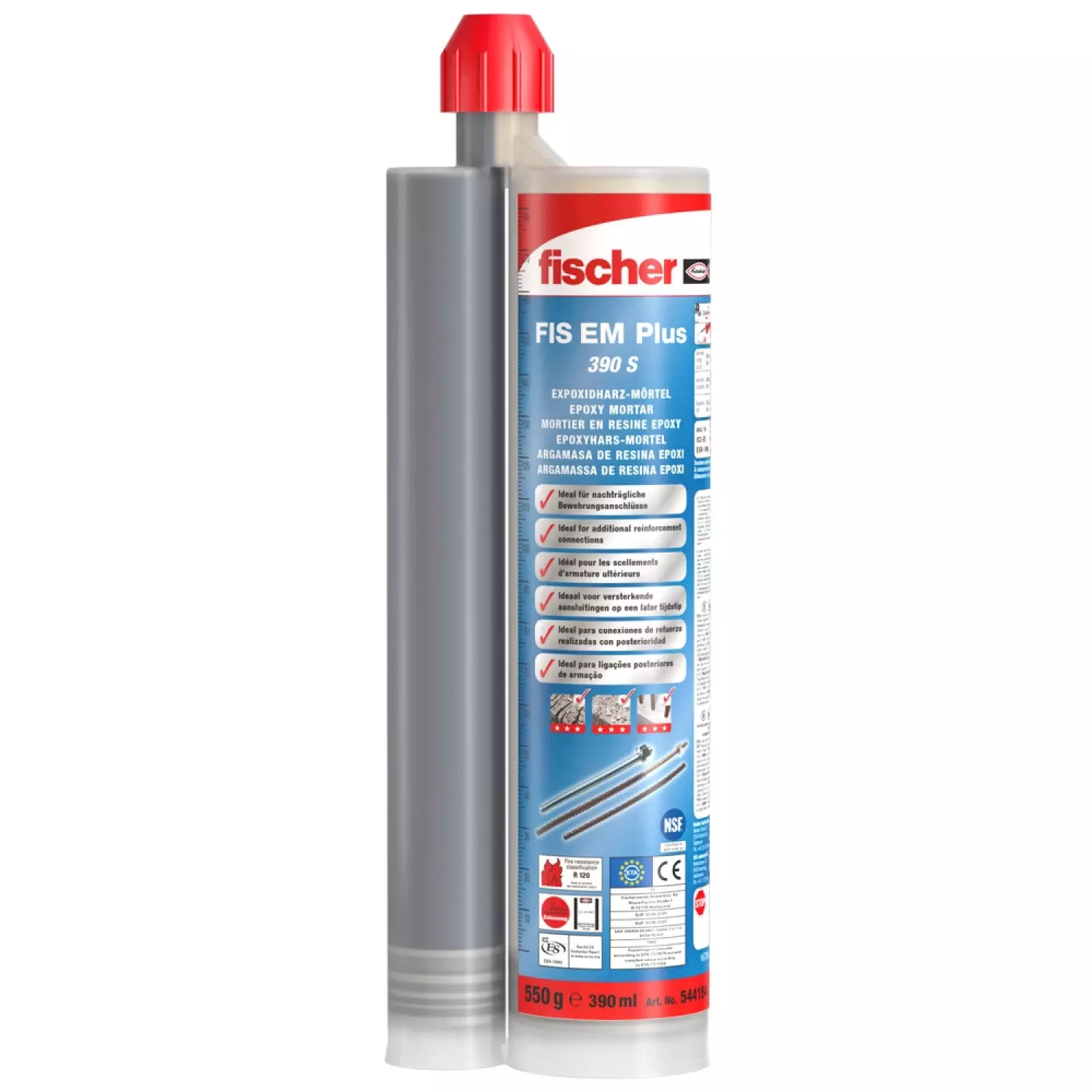 Fischer FIS EM Plus 390 S Epoxy Injectiemortel Incl. 2 Mengtuiten - 390ml