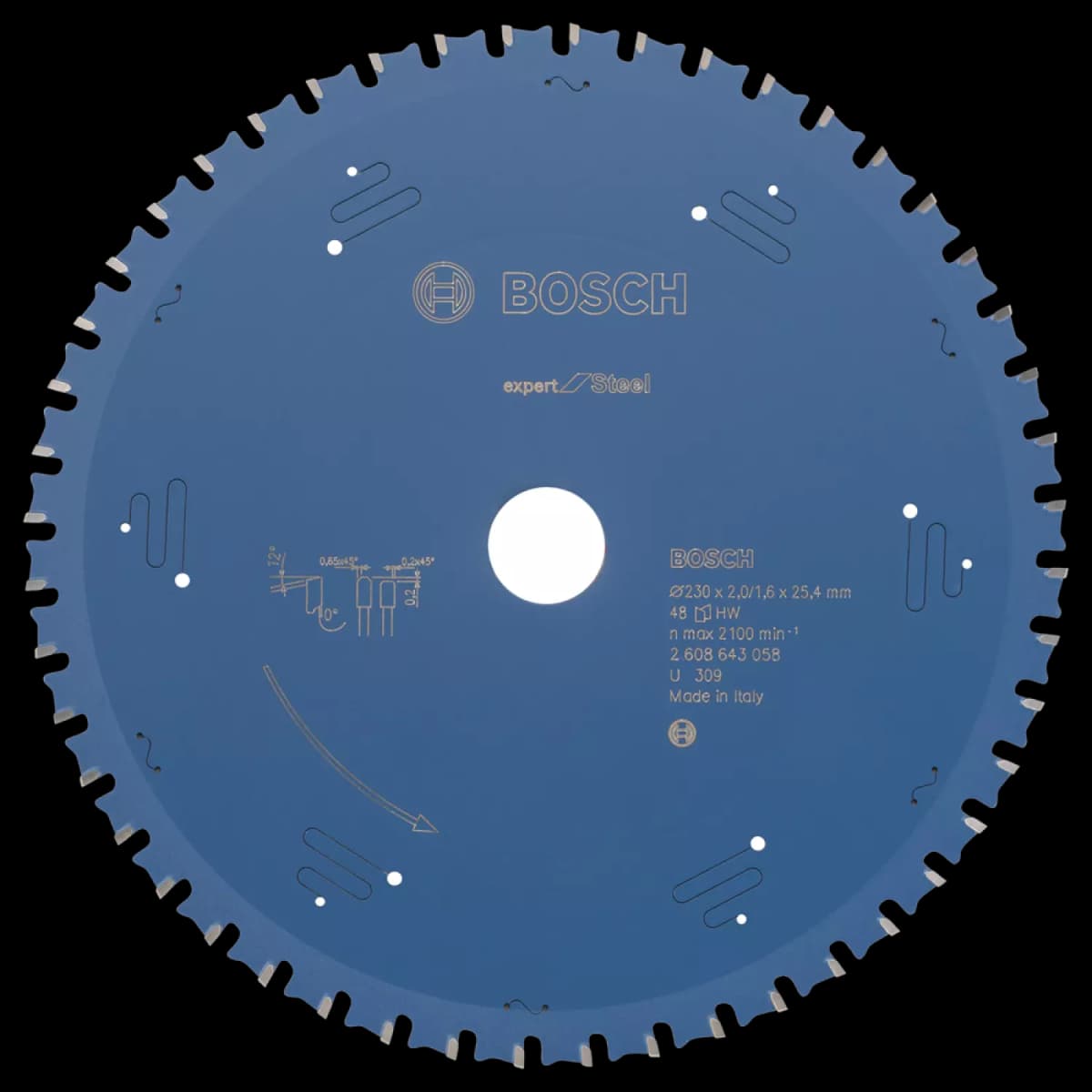 Bosch 2608643058 Cirkelzaagblad - 230 X 25,4 X 48T - Metaal - Carbide