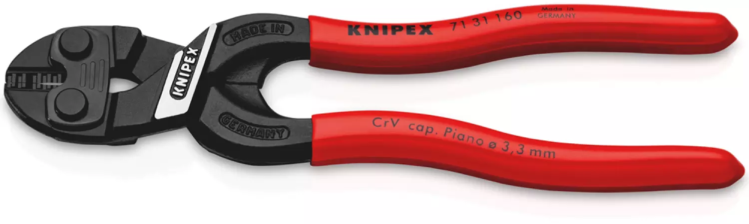 Knipex 71 31 160 CoBolt S Compacte Boutensnijtangen Met Snijuitsparing - 160mm