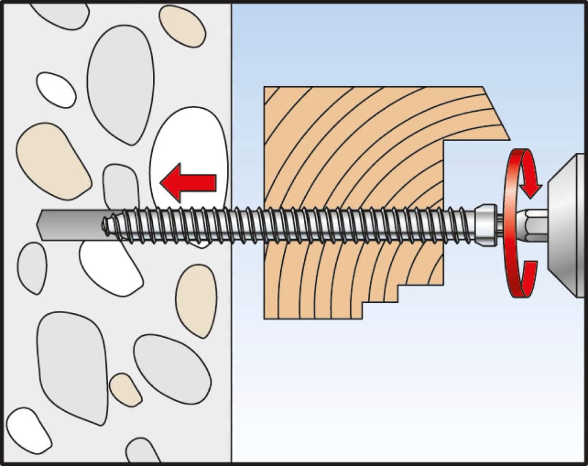 Fischer 532913 FFSZ Kozijnschroef - TX30 - 7.5 X 122mm - Cilinderkop - Fijne Draad - Verzinkt (100st) thumbnail 2