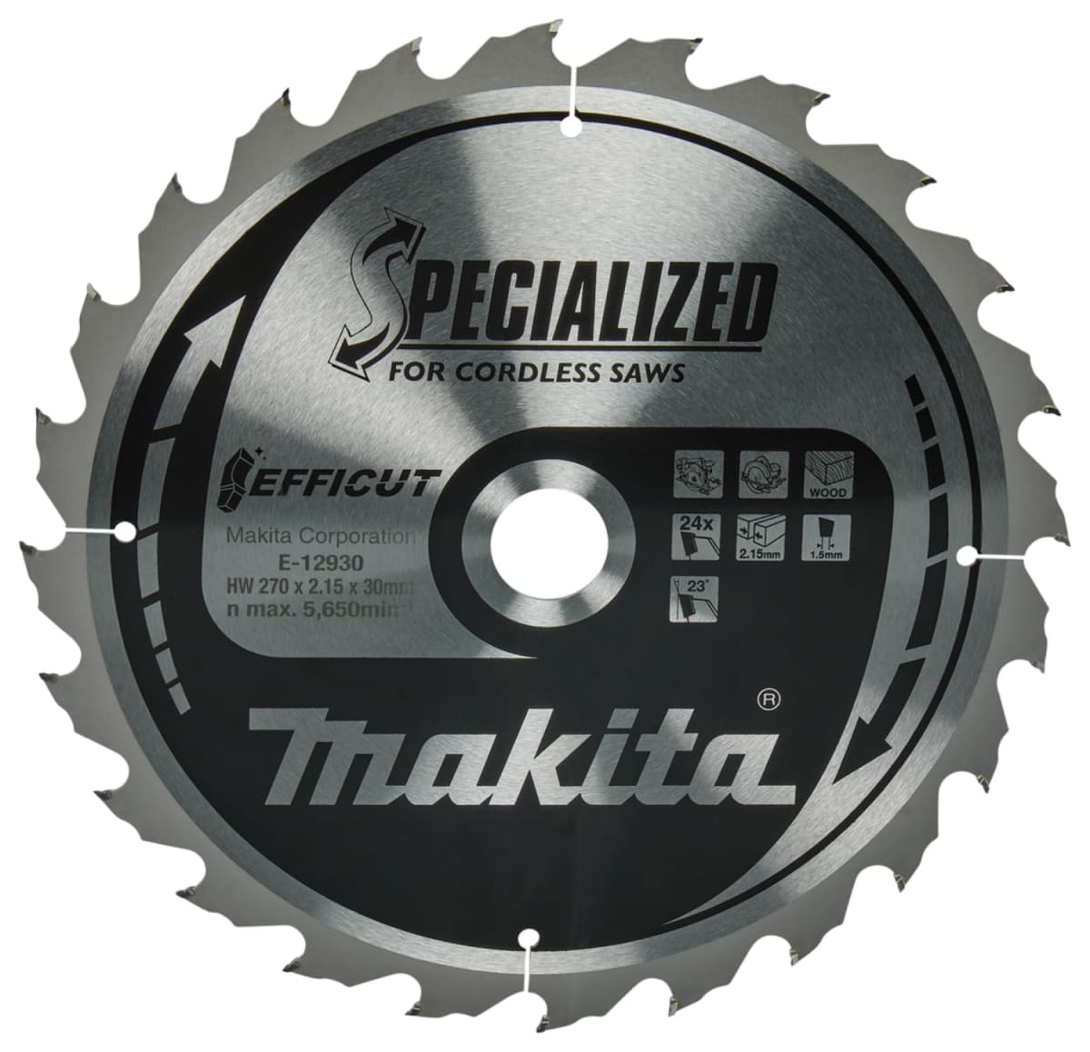 Makita E-12930 Efficut Cirkelzaagblad Hout - 270x30x2,15mm 24T