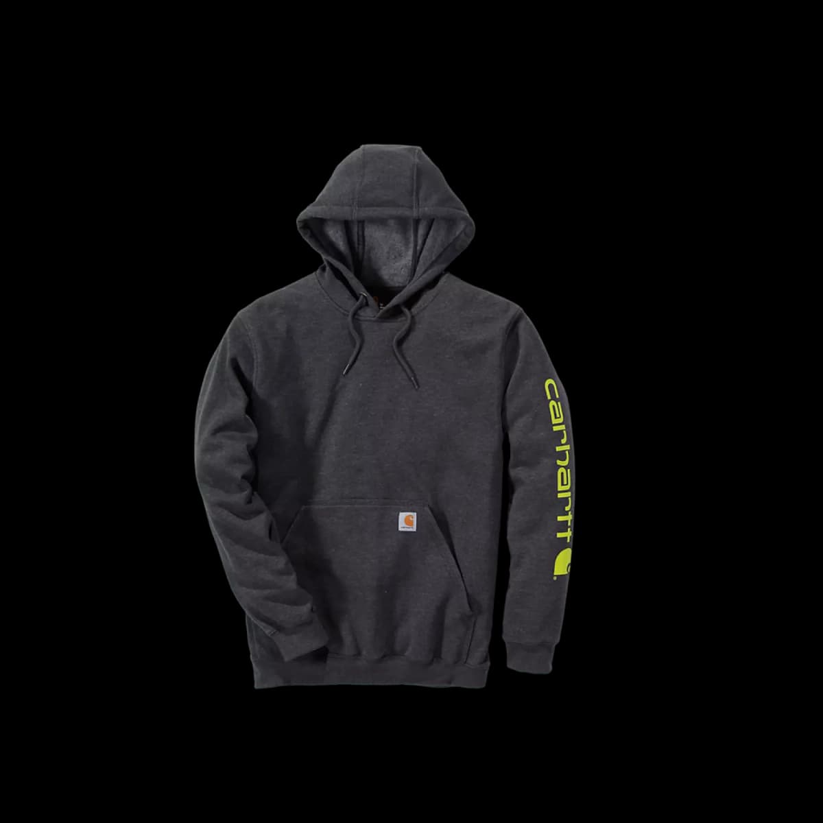Carhartt Sleeve Logo Hooded Sweatshirt Carbon Heather - M
