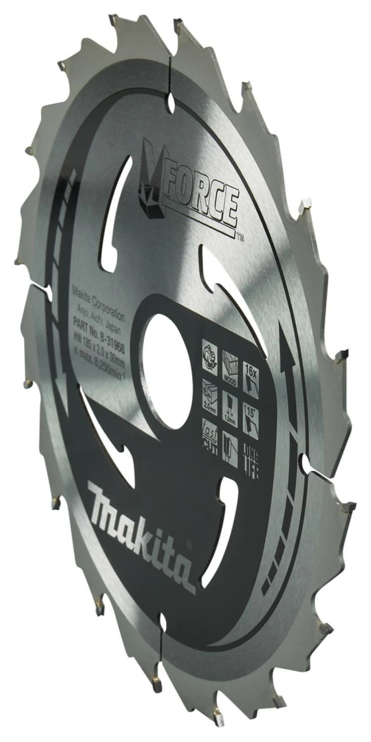 Makita B-31968 Mforce Cirkelzaagblad - 185 X 30 X 32T– Hout thumbnail 3