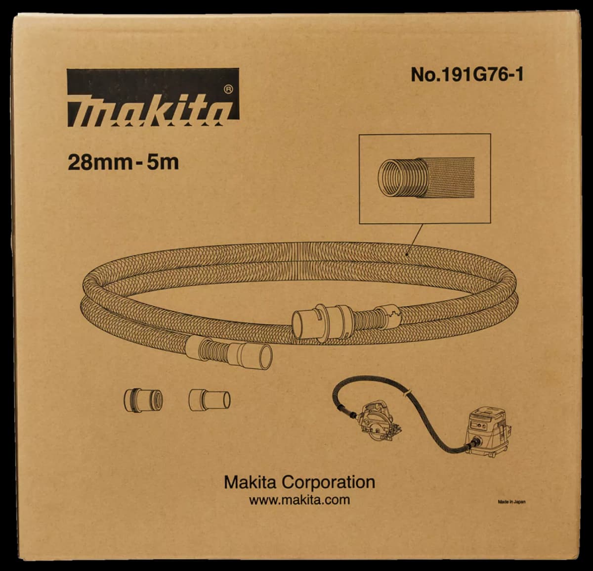 Makita 191G76-1 Stofzuigerslang - 28mm - 5m thumbnail 3