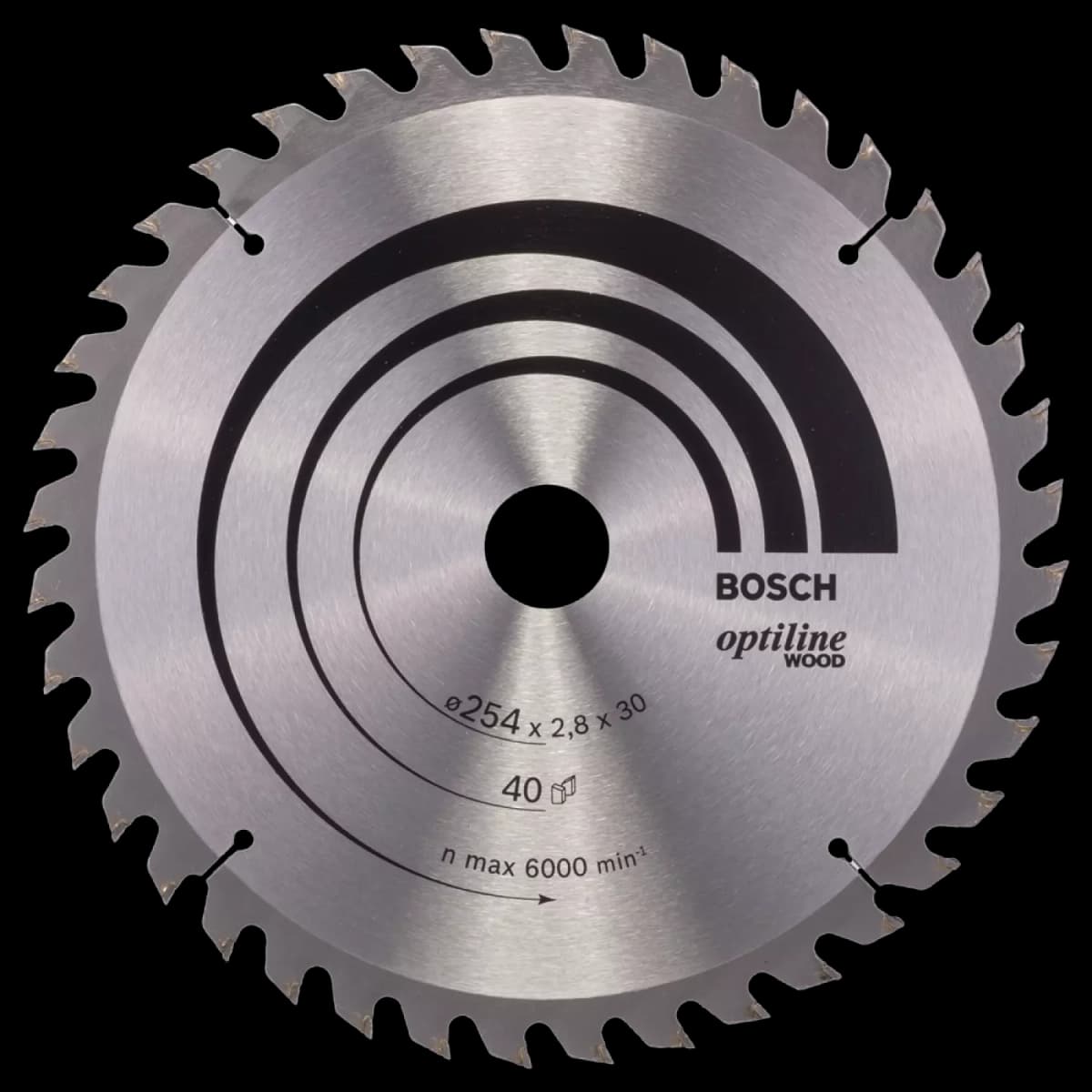 Bosch 2608640443 Optiline Cirkelzaagblad - 254 X 30 X 40T - Hout